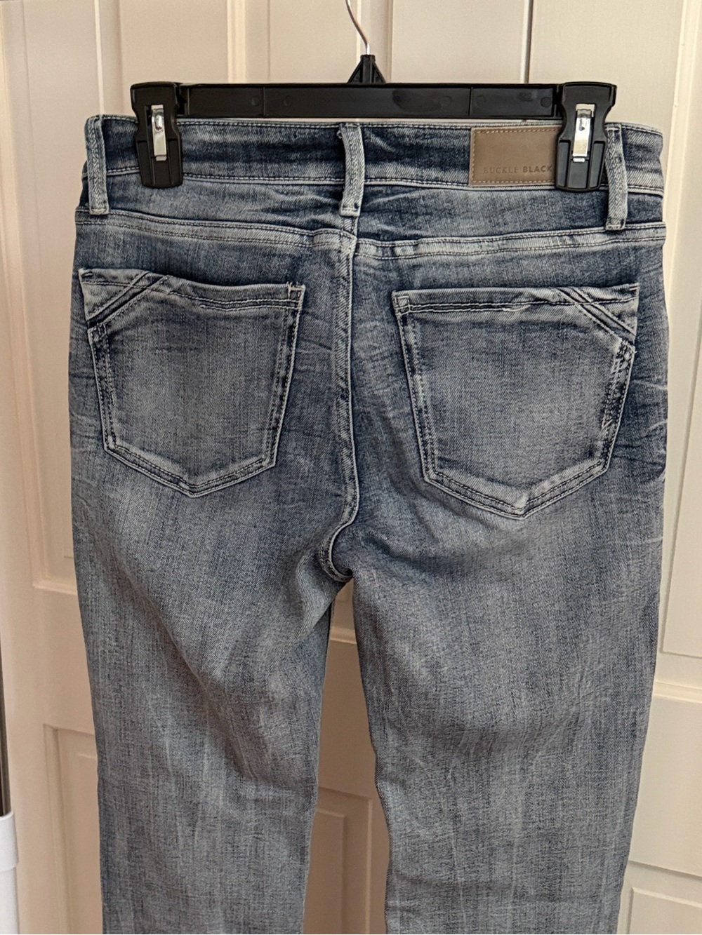 Buckle Straight Leg Jeans in Light Blue Gray Wash - Picture 2 of 2